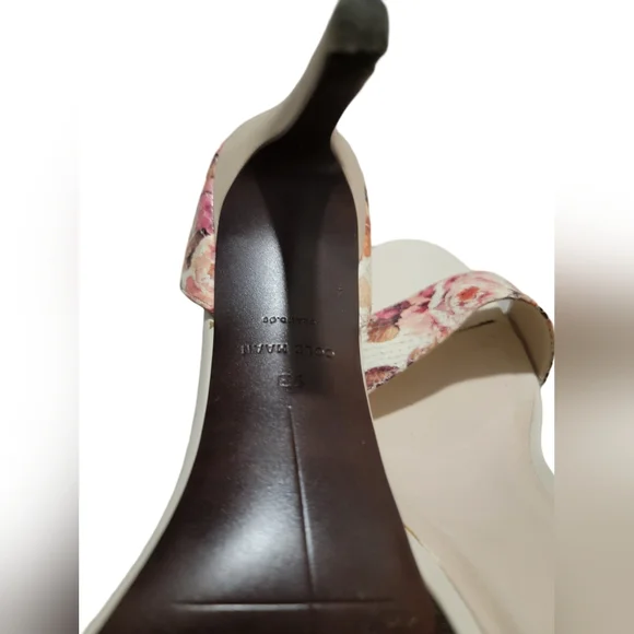 Cole Haan Grandos Womens Size 9 Floral Ankle Strap 3.5" Stiletto Heels Gorgeous - Picture 13 of 16